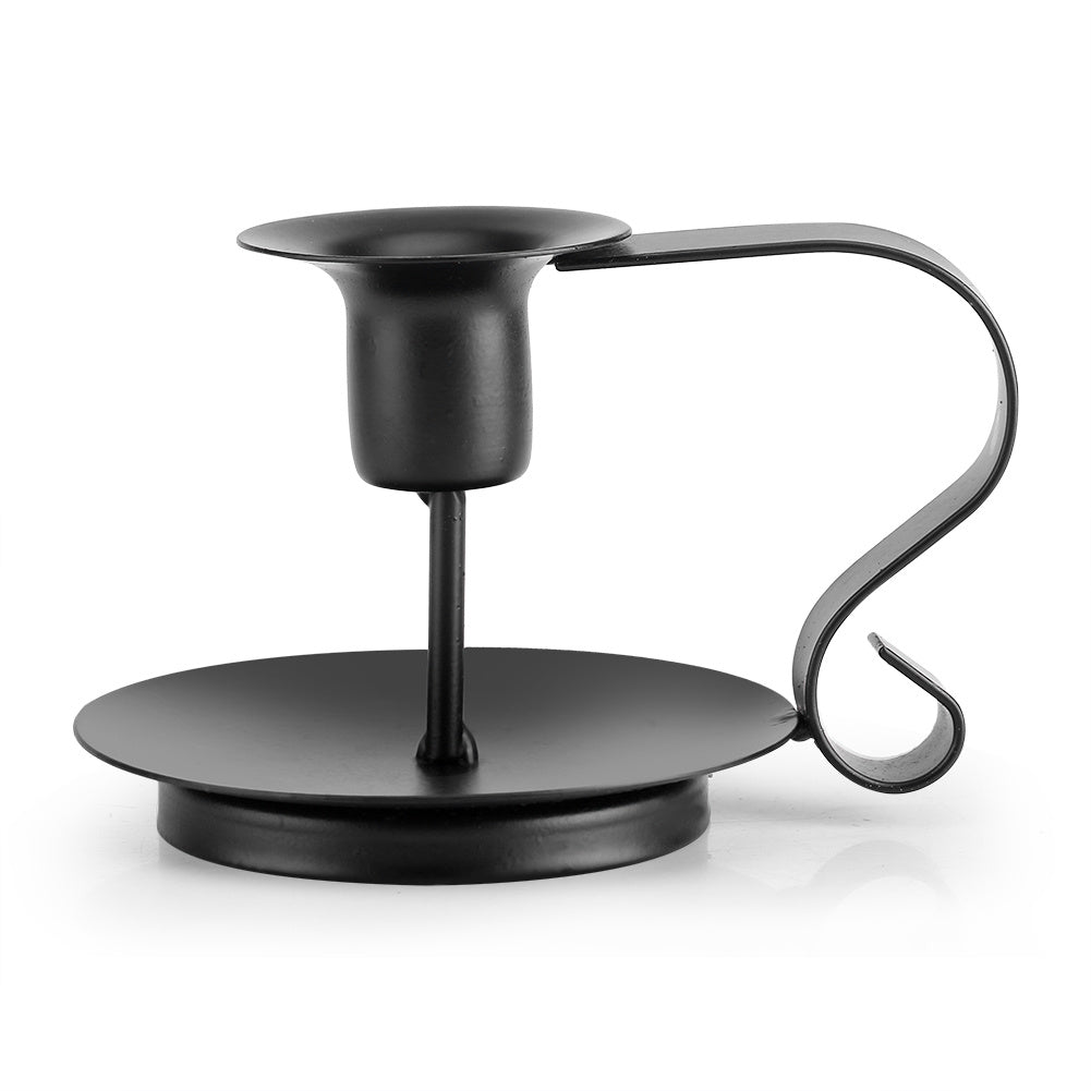 Retro Iron Taper Candle Holder, Hand Made Candlestick Stand