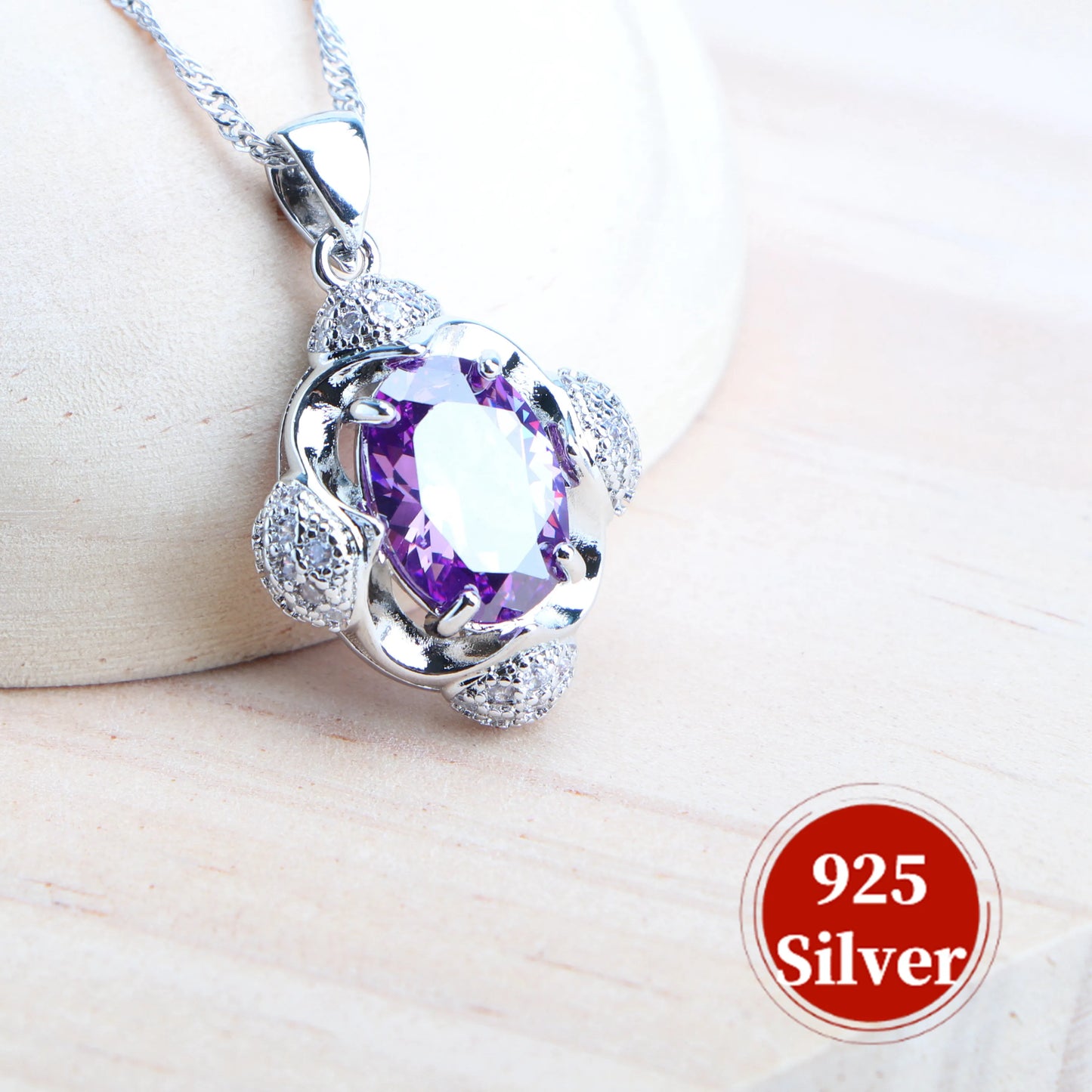 Elegant Silver Jewelry Sets with Colorful Stones