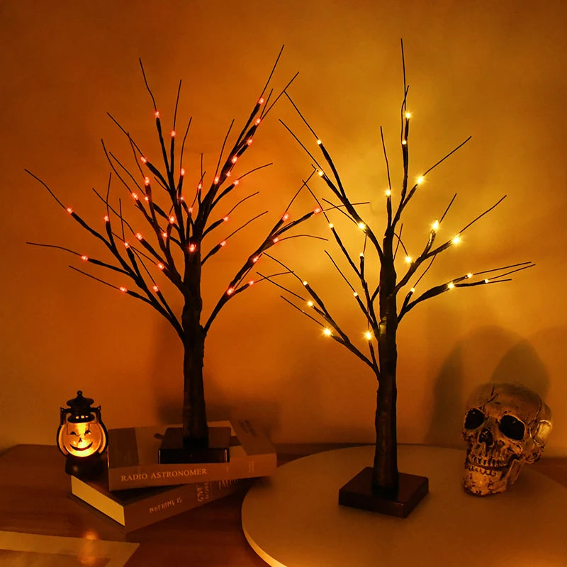 Halloween LED Birch Lighted Tree