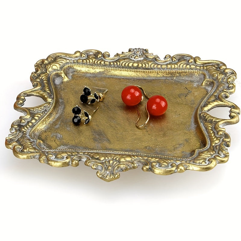 1pc Rustic Jewelry Tray - Perfect for Engagement Rings, Earrings, Necklaces - Cute Trinket Dish for Home Decor - Ideal Christmas or New Year Gift for Men and Women