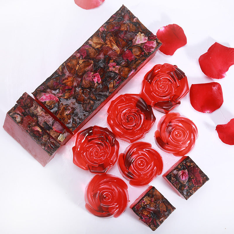 Handmade Rose Oil Soap Set