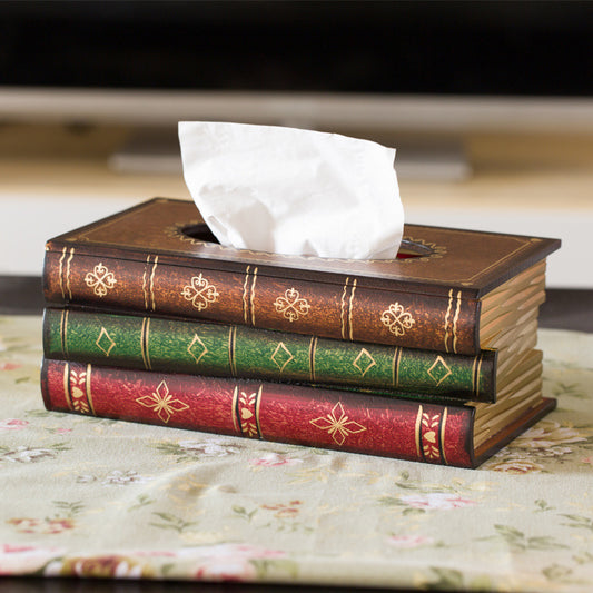 1pc, Vintage European Style Book Tissue Box - Elegant Home Decor and Convenient Tissue Storage for Bedroom, Living Room, and Car