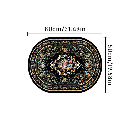 1pc Soft Faux Sheepskin Oval Area Rug - Non-Slip, Easy to Clean, Elegant Home Decor