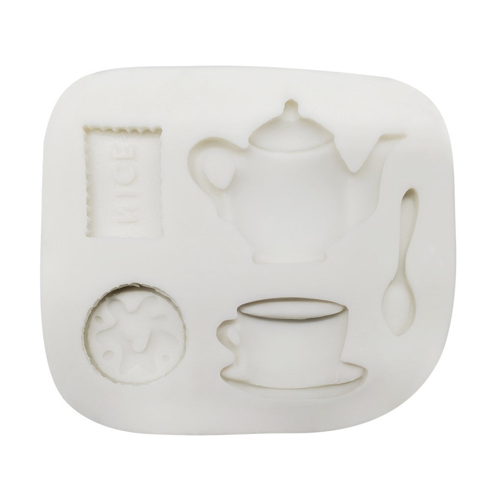 Mini Tea Set Silicone Mold for Chocolate, Fondant, Wax