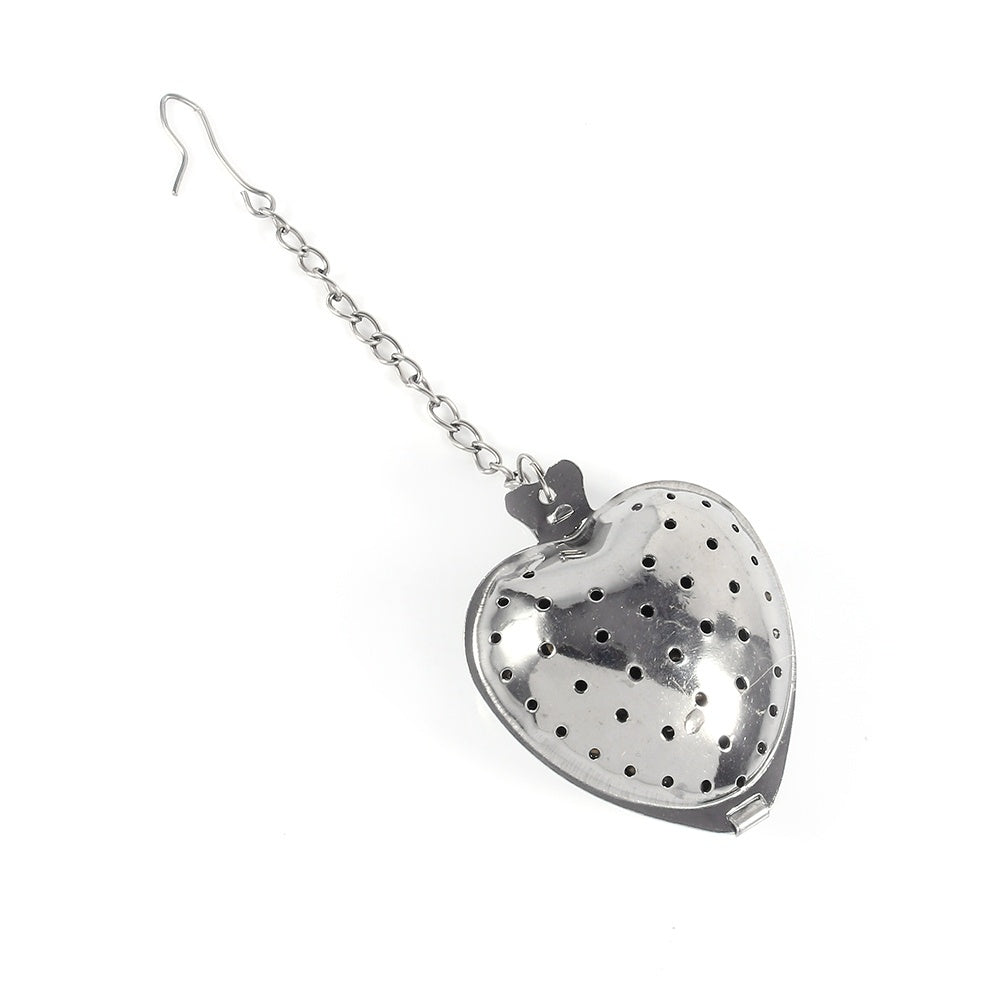 Stainless Steel Loose Tea Infuser Leaf Strainer Filter Diffuser Herbal Spice Heart Chain