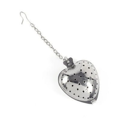 Stainless Steel Loose Tea Infuser Leaf Strainer Filter Diffuser Herbal Spice Heart Chain