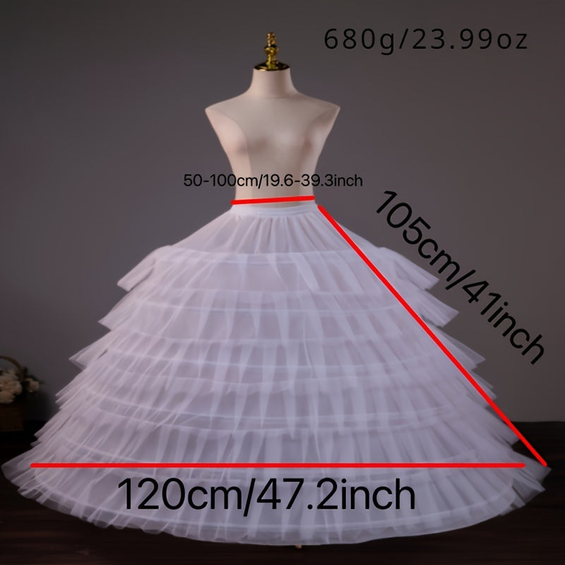 Adjustable Six Hoop Skirt for Ball or Wedding Gown