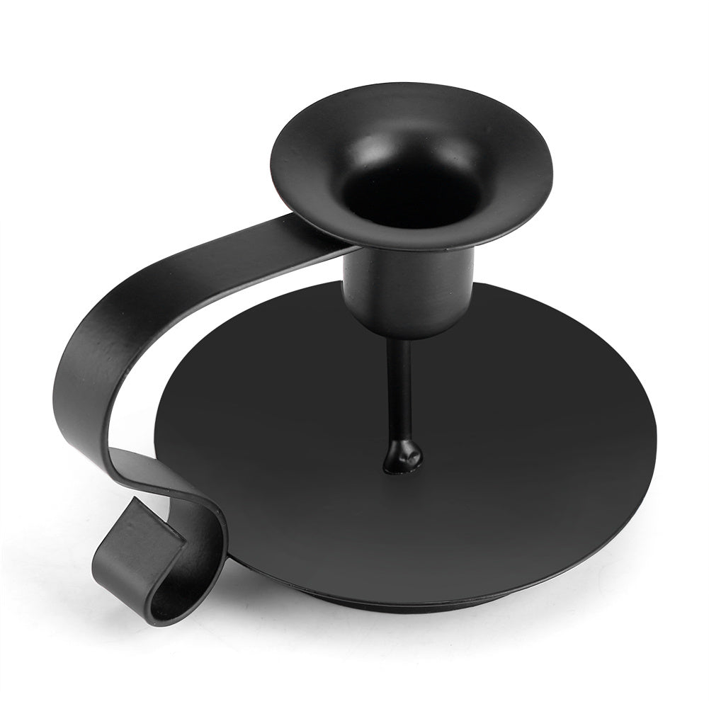 Retro Iron Taper Candle Holder, Hand Made Candlestick Stand