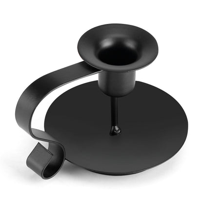 Retro Iron Taper Candle Holder, Hand Made Candlestick Stand