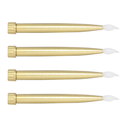 4Pcs Gold Taper LED Candles- Battery Powered