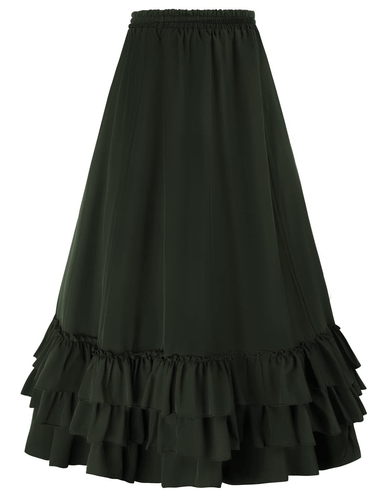 Vintage Victorian-Steampunk Ruffled Skirt