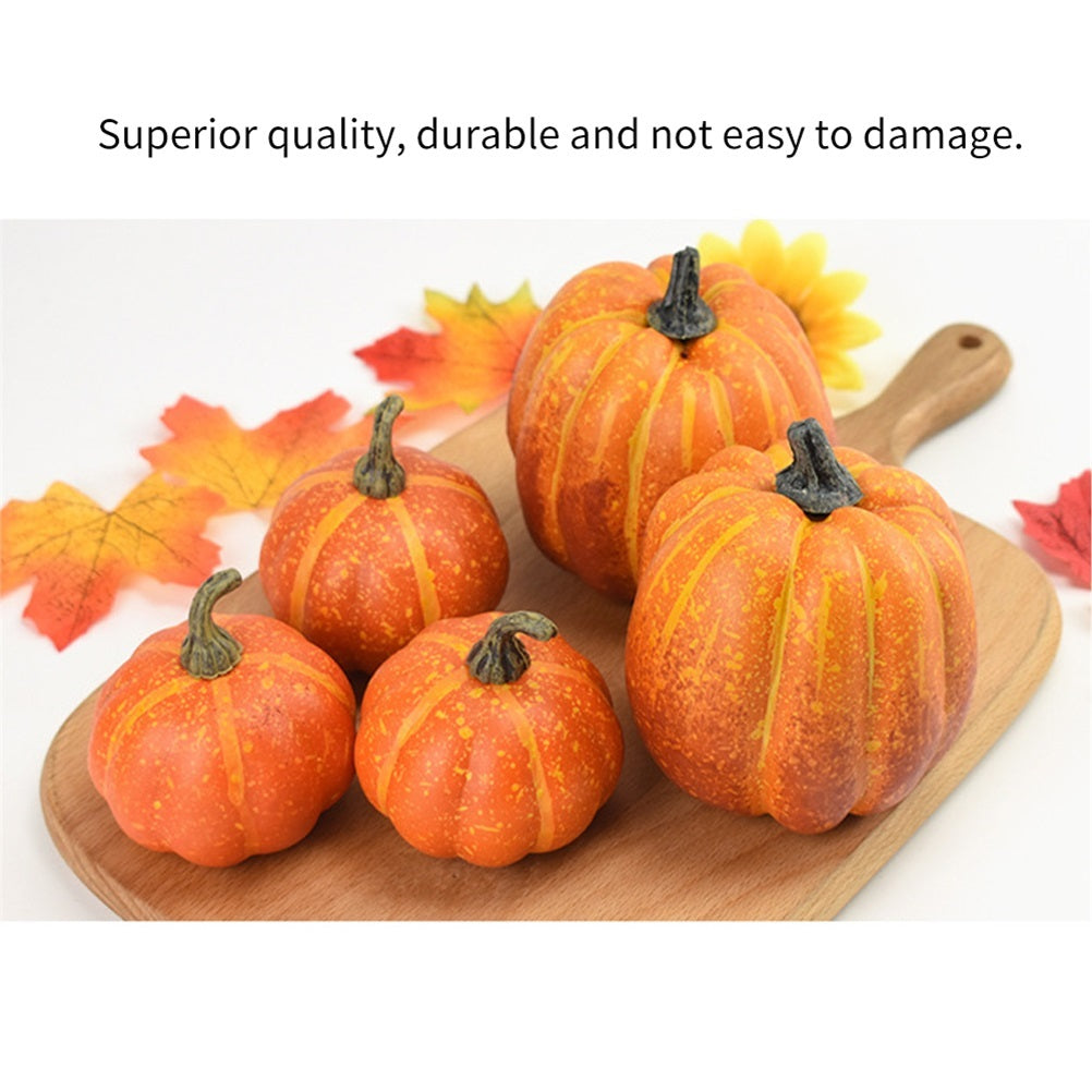 7 Piece Decorative Classic Pumpkins Set- Fall Decor