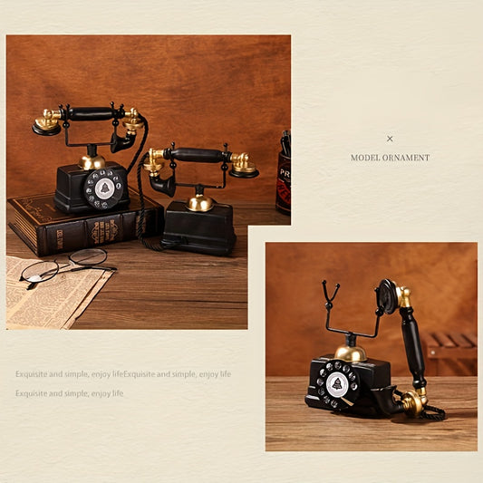 1pc Vintage American Telephone Model For Home Decoration, Living Room Decor, Bar Cabinet Decor, Nostalgic Telephone Photography Props, Table Ornaments
