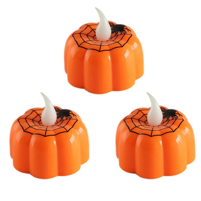 LED Pumpkin Candle Tea Lights - Halloween Decor
