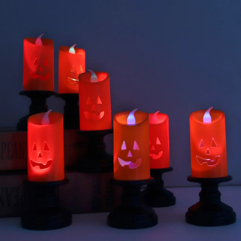 LED Pumpkin Candle Tea Lights - Halloween Decor