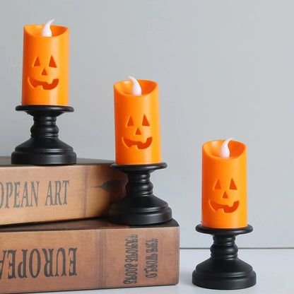 LED Pumpkin Candle Tea Lights - Halloween Decor
