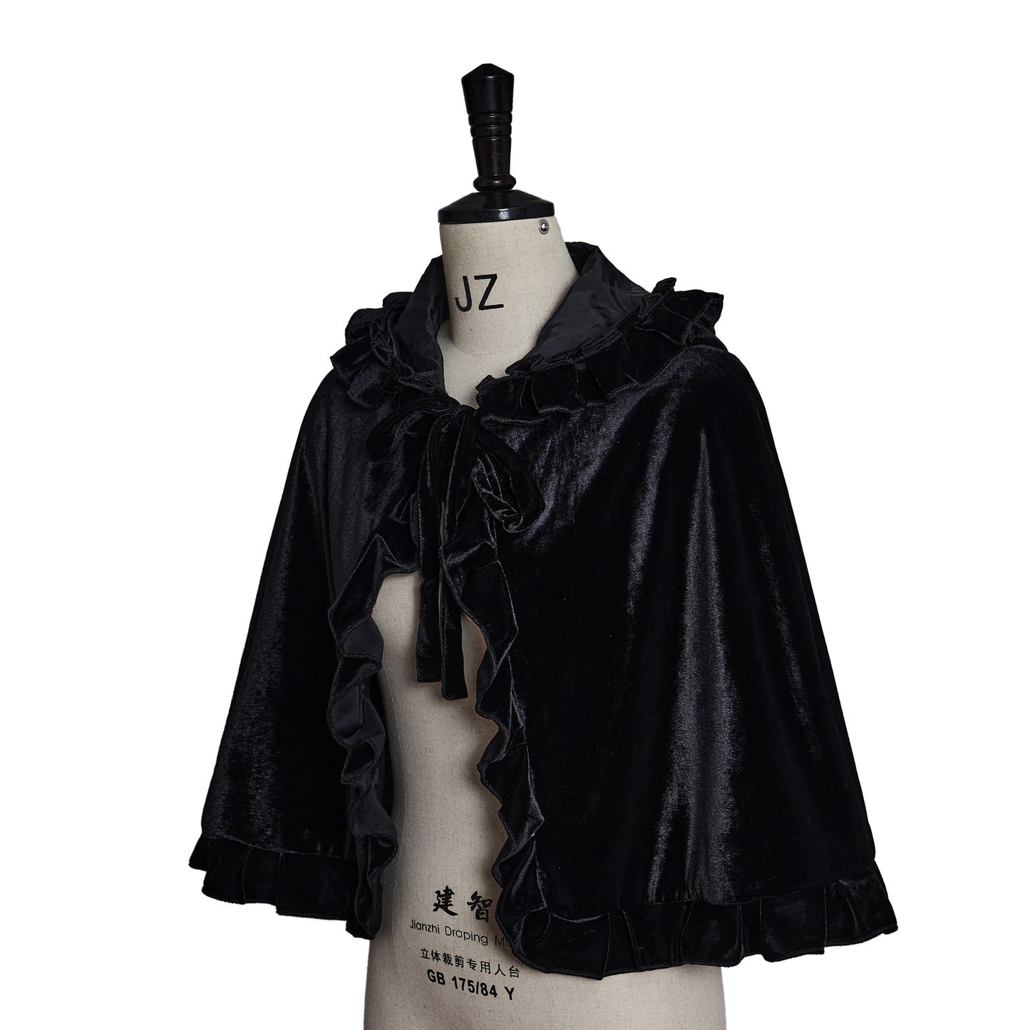 Victorian Cloak, Ruffled Edge, Medieval Short Cape