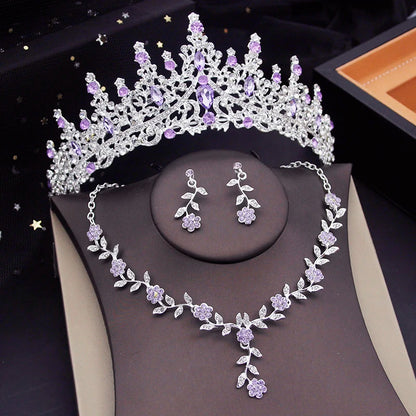Luxury Crystal Bridal Jewelry Set for Weddings and Events