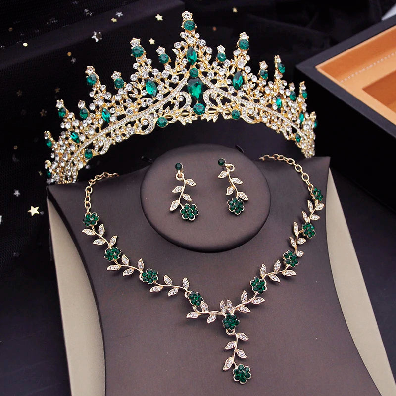 Luxury Crystal Bridal Jewelry Set for Weddings and Events