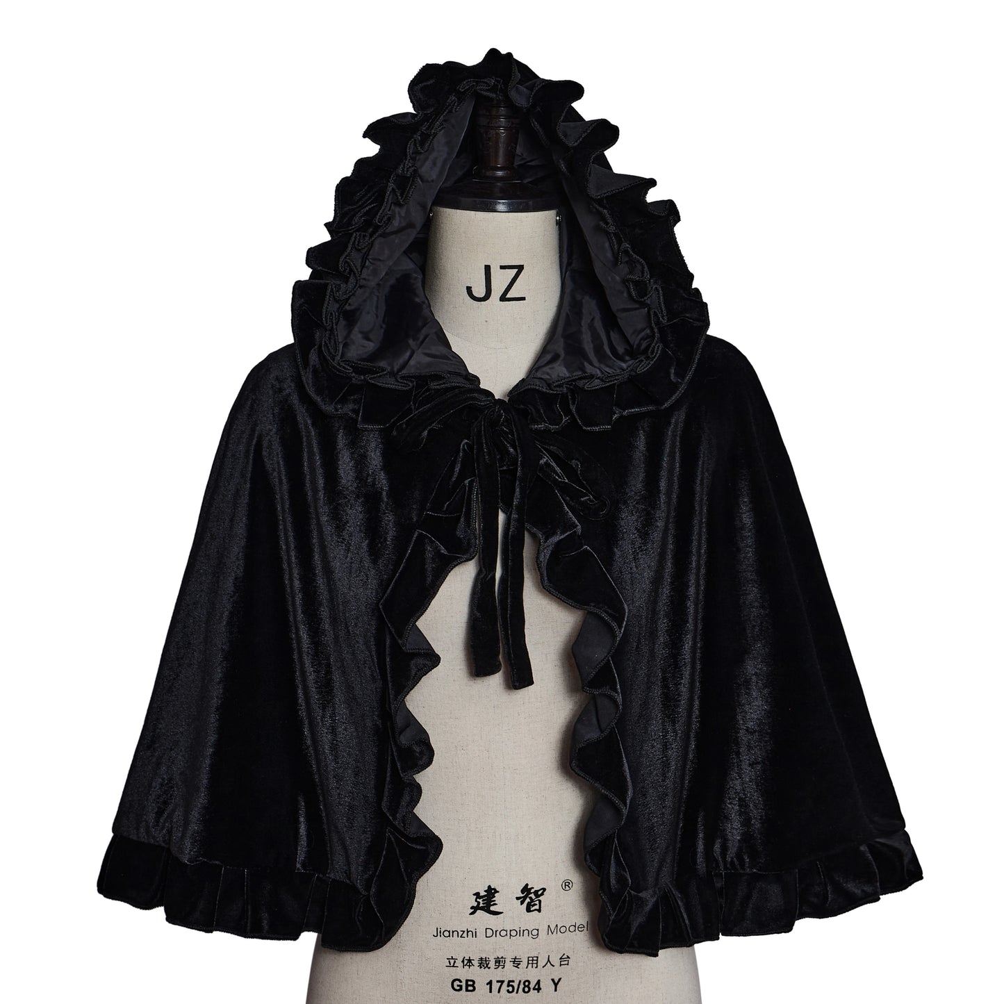 Victorian Cloak, Ruffled Edge, Medieval Short Cape