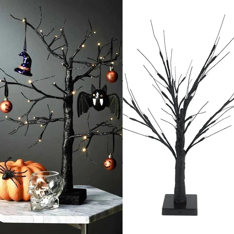 Halloween LED Birch Lighted Tree