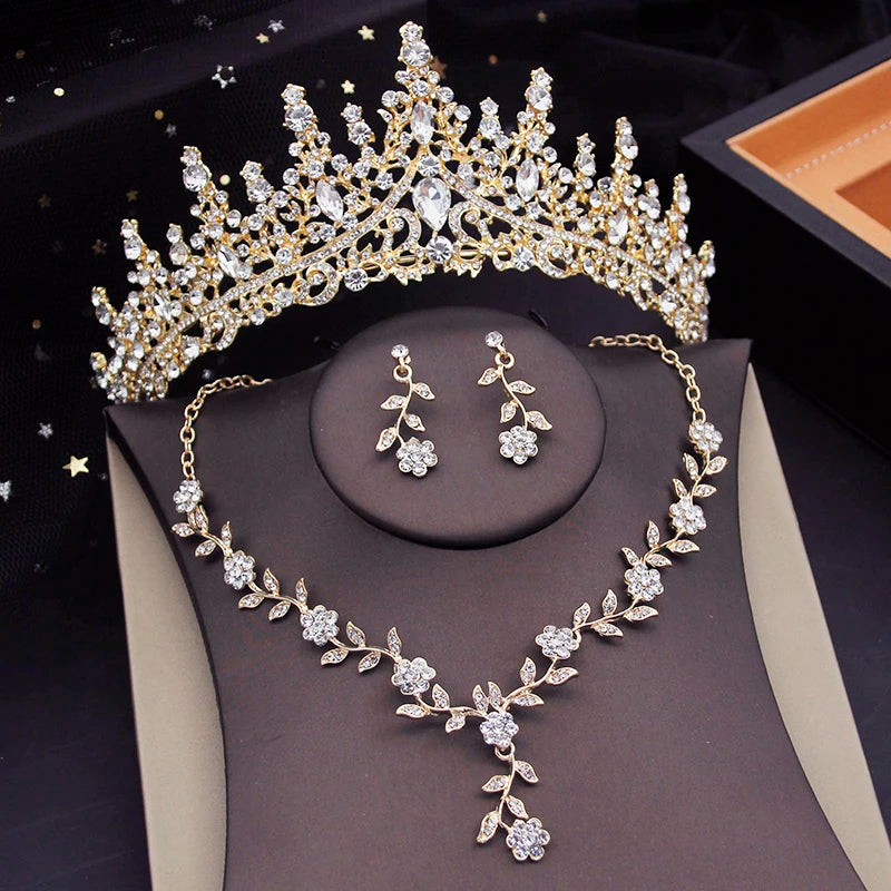 Luxury Crystal Bridal Jewelry Set for Weddings and Events