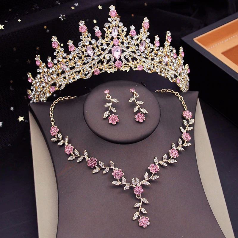 Luxury Crystal Bridal Jewelry Set for Weddings and Events