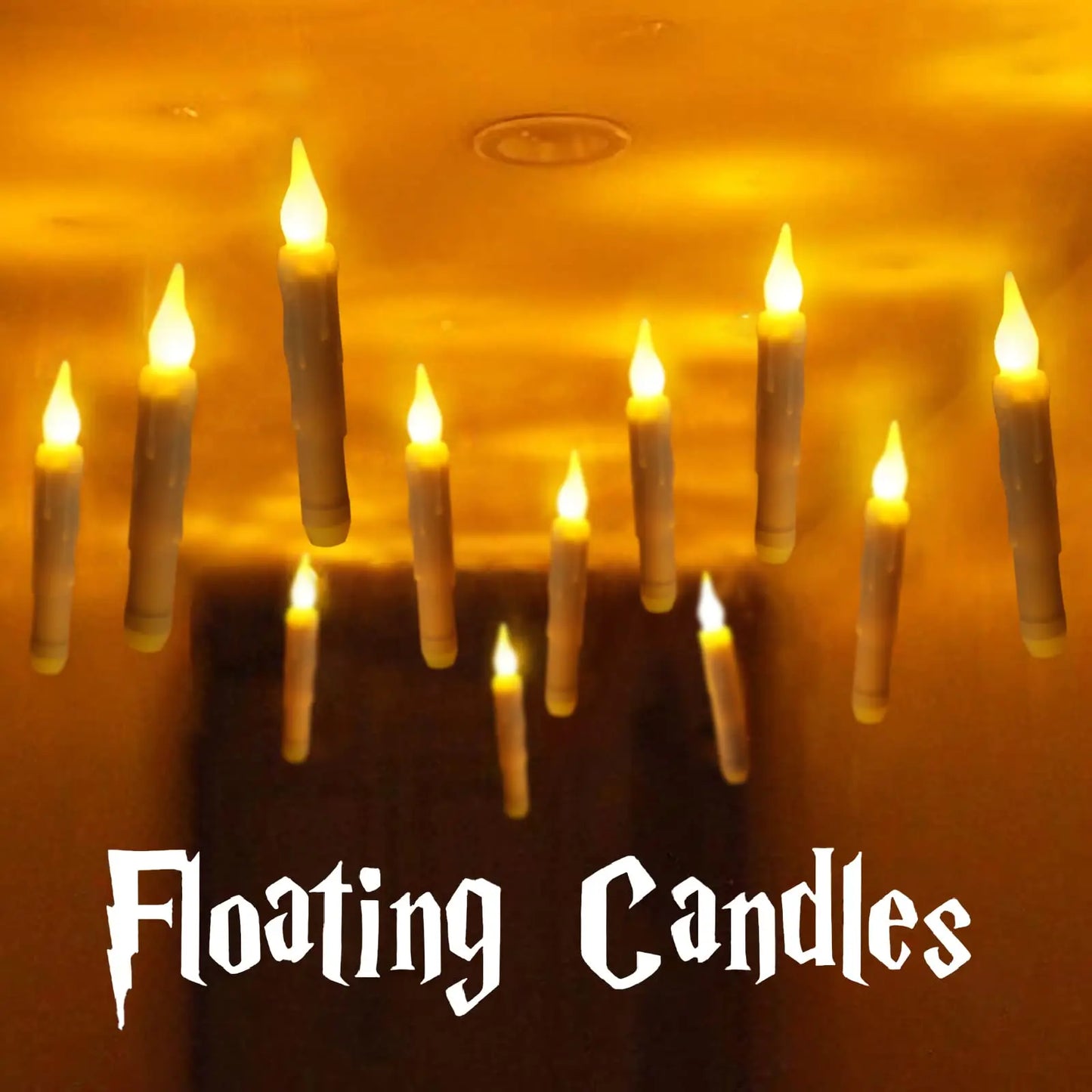 Floating LED Candle Set with Remote Control, Harry Potter-style, Party Decor