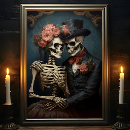 Retro Spooky Haunted Mansion Print, Canvas Painting, Halloween-Victorian Home Decor