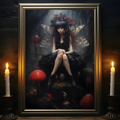 Retro Spooky Haunted Mansion Print, Canvas Painting, Halloween-Victorian Home Decor