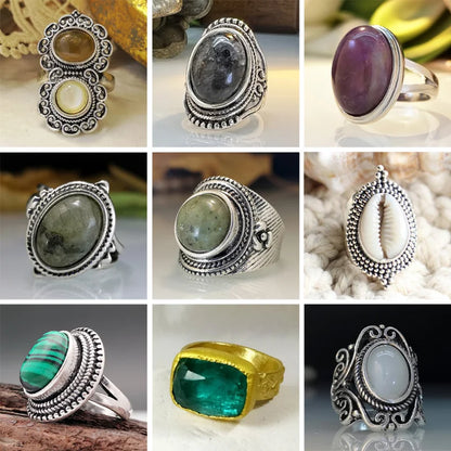 Vintage Victorian Crystal Stone Women's Ring