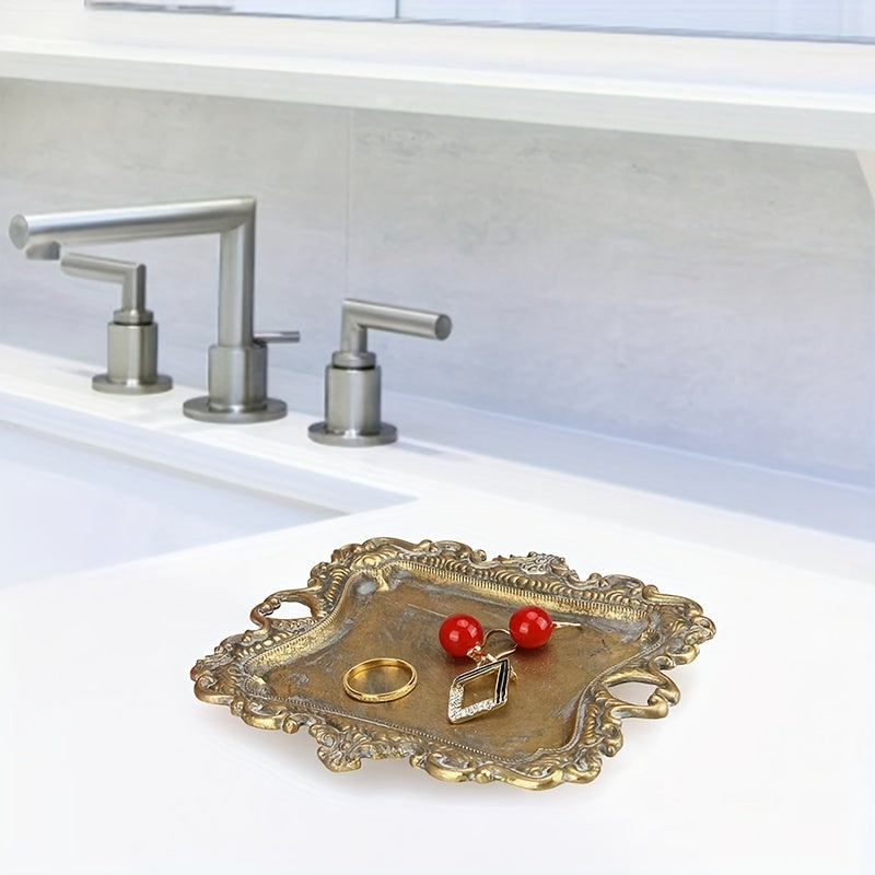 1pc Rustic Jewelry Tray - Perfect for Engagement Rings, Earrings, Necklaces - Cute Trinket Dish for Home Decor - Ideal Christmas or New Year Gift for Men and Women