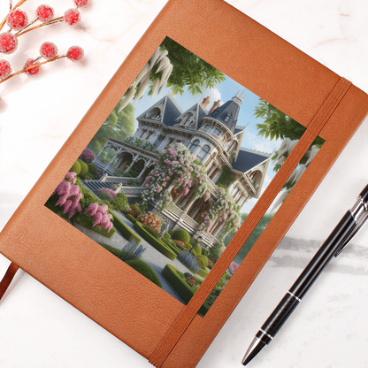 Victorian Manor and Gardens Leather Journal