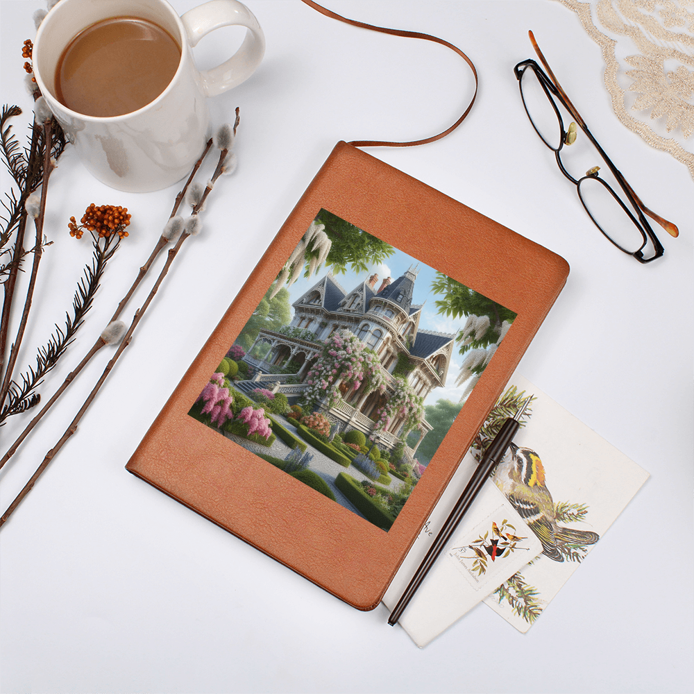 Victorian Manor and Gardens Leather Journal