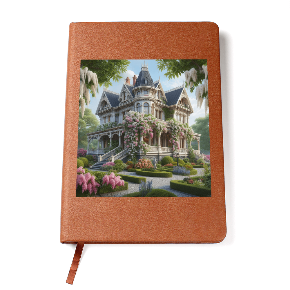 Victorian Manor and Gardens Leather Journal