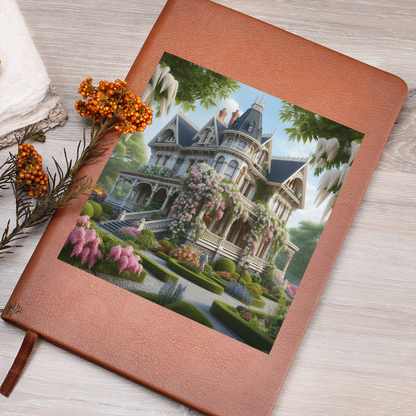 Victorian Manor and Gardens Leather Journal