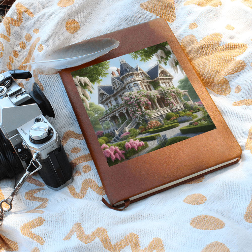 Victorian Manor and Gardens Leather Journal