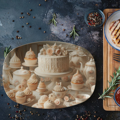 Victorian Cake and Cupcakes Platter- Display/Serving Tray