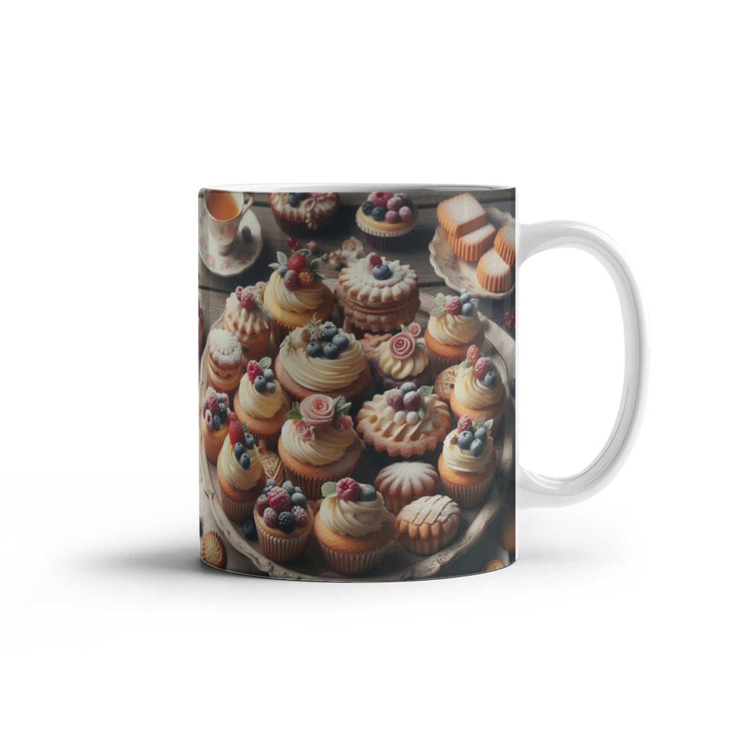 Victorian Cake & Pastries Ceramic Mug- 2 Sided Images