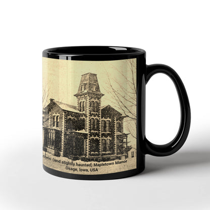 Ceramic Mug, 'I Love History, Mystery, & Coffee'. Historic Mapletown Manor Sepia Images
