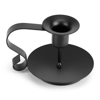 Retro Iron Taper Candle Holder, Hand Made Candlestick Stand