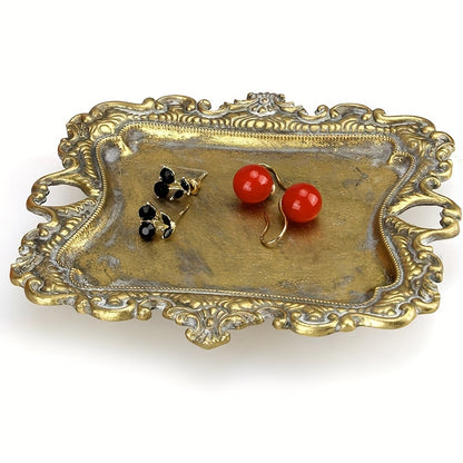 1pc Rustic Jewelry Tray - Perfect for Engagement Rings, Earrings, Necklaces - Cute Trinket Dish for Home Decor - Ideal Christmas or New Year Gift for Men and Women