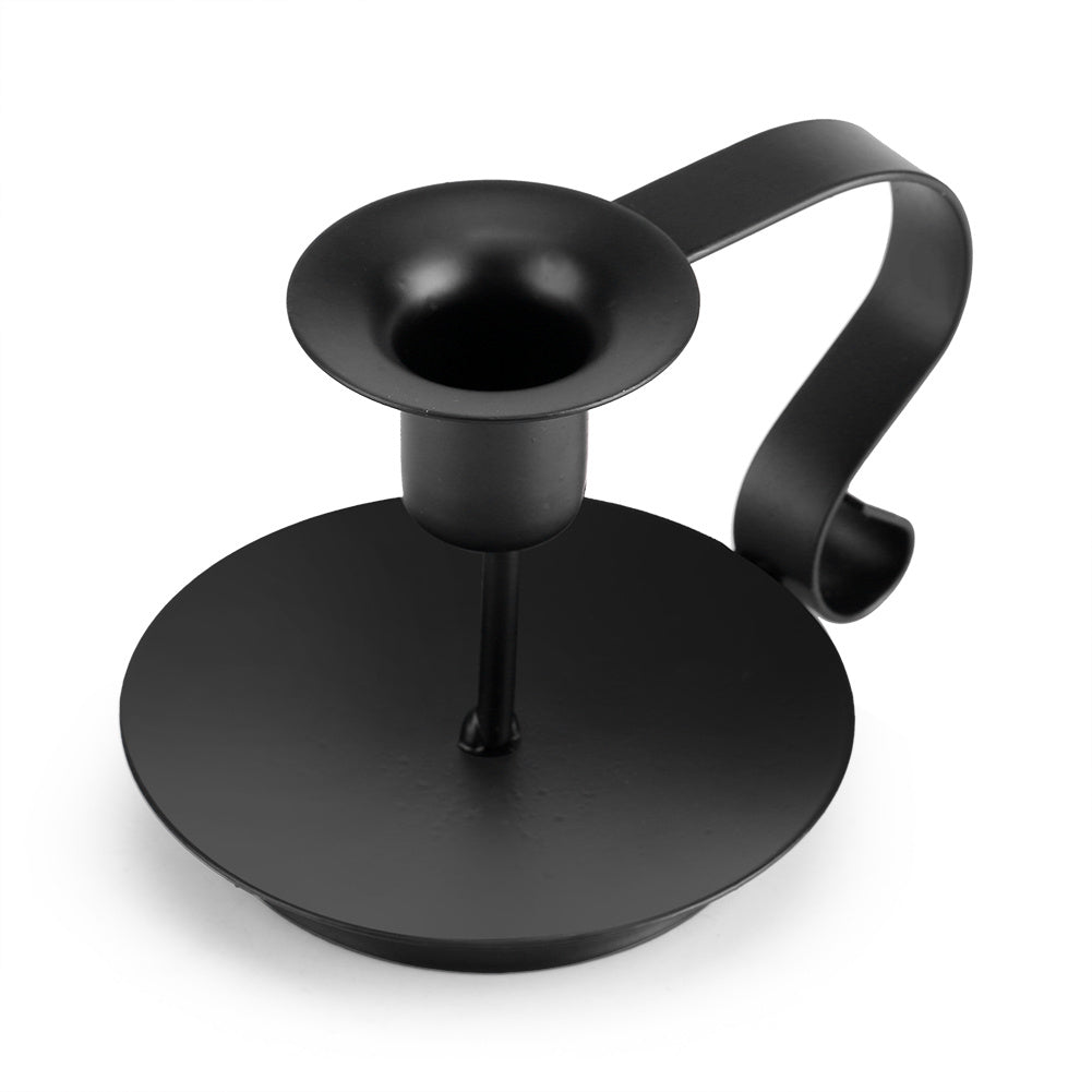 Retro Iron Taper Candle Holder, Hand Made Candlestick Stand